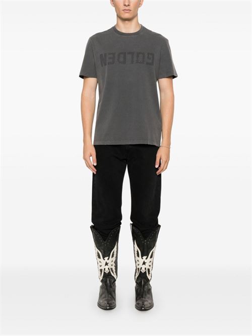 T-shirt distressed con logo GOLDEN GOOSE | GMP01220P00067160318